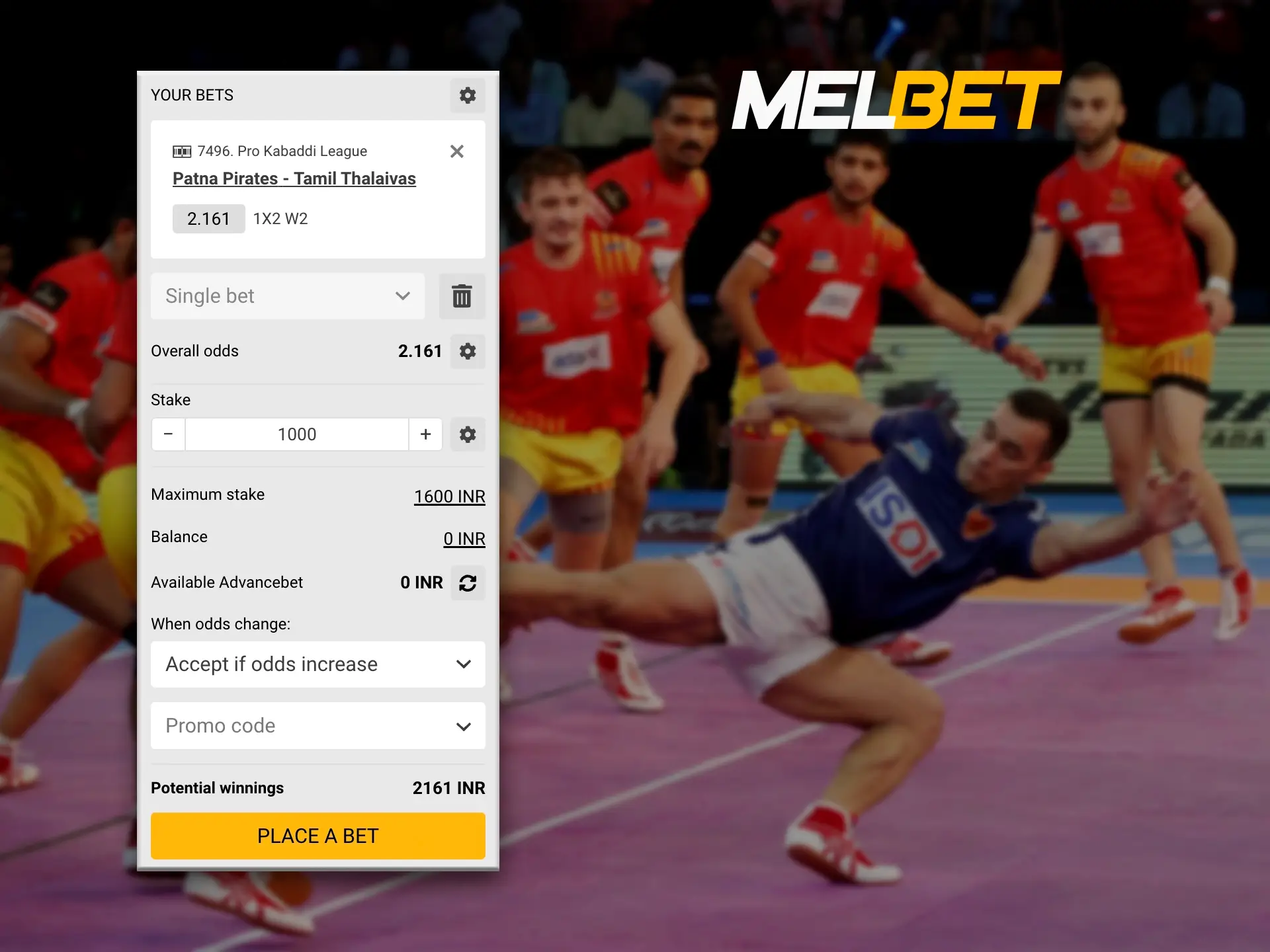 Melbet is one of the leaders in Kabaddi odds among bookmakers in India.