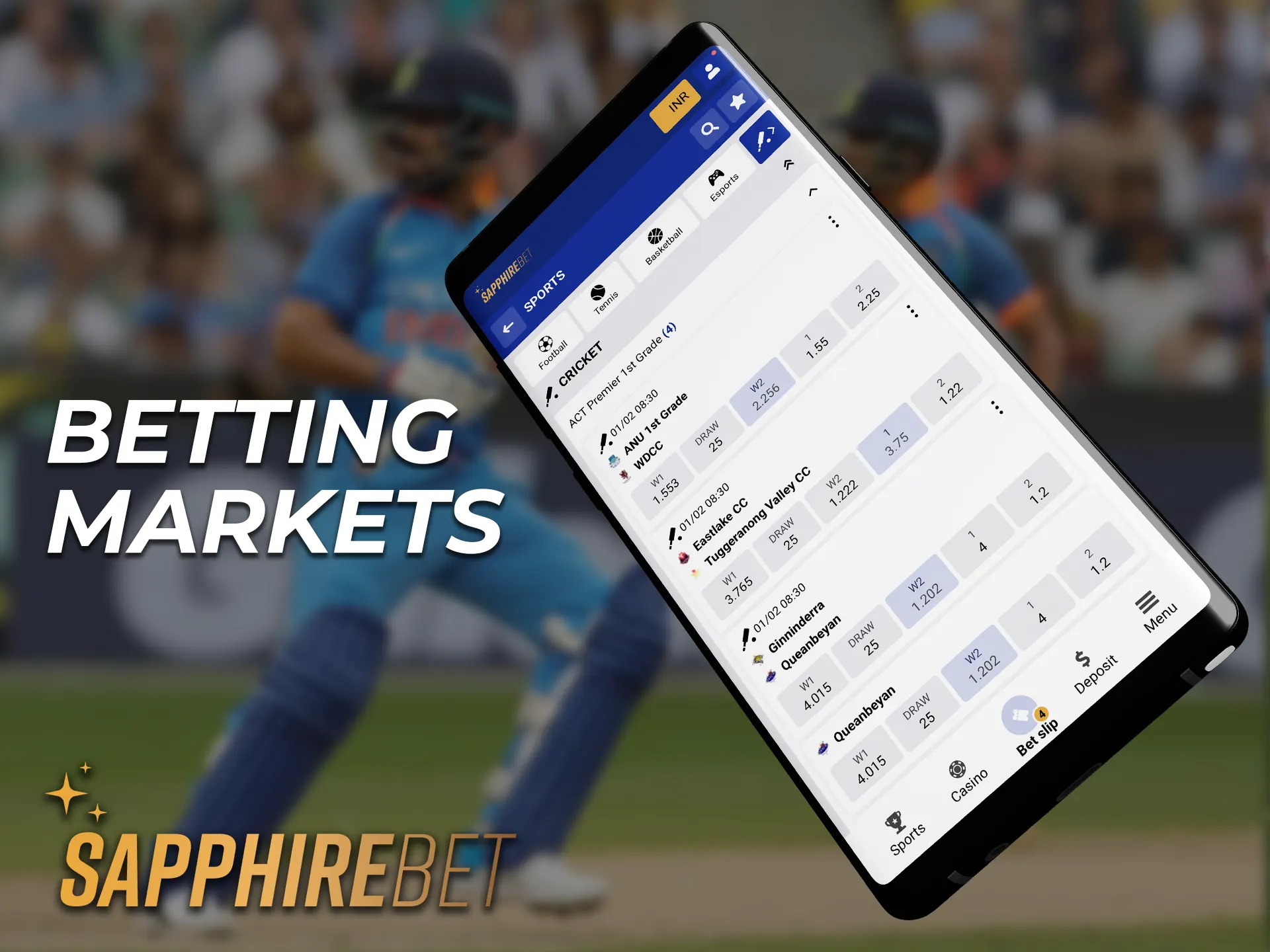 SapphireBet offers bettors a wide range of betting options.
