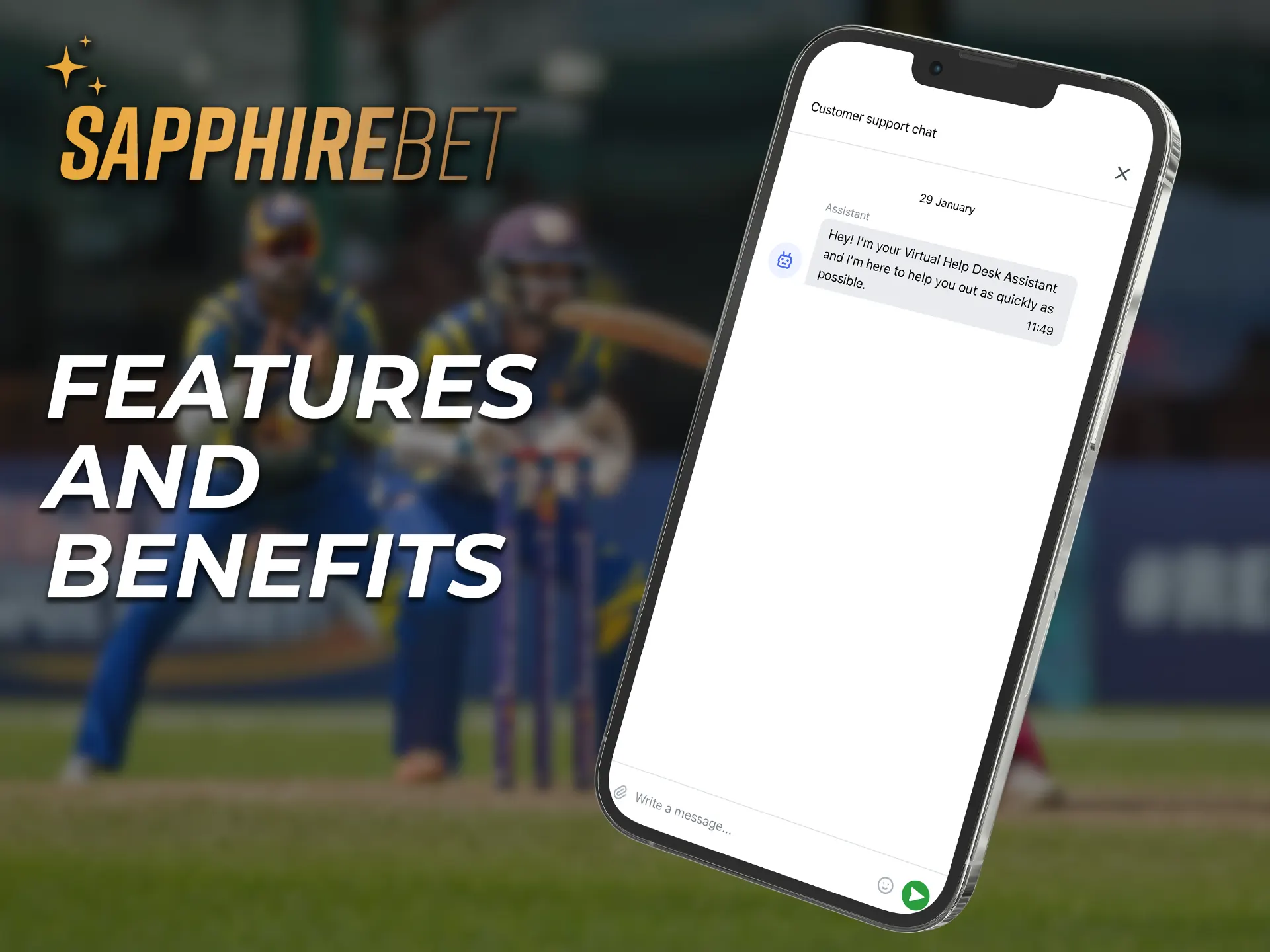The SapphireBet app offers a number of features and benefits.