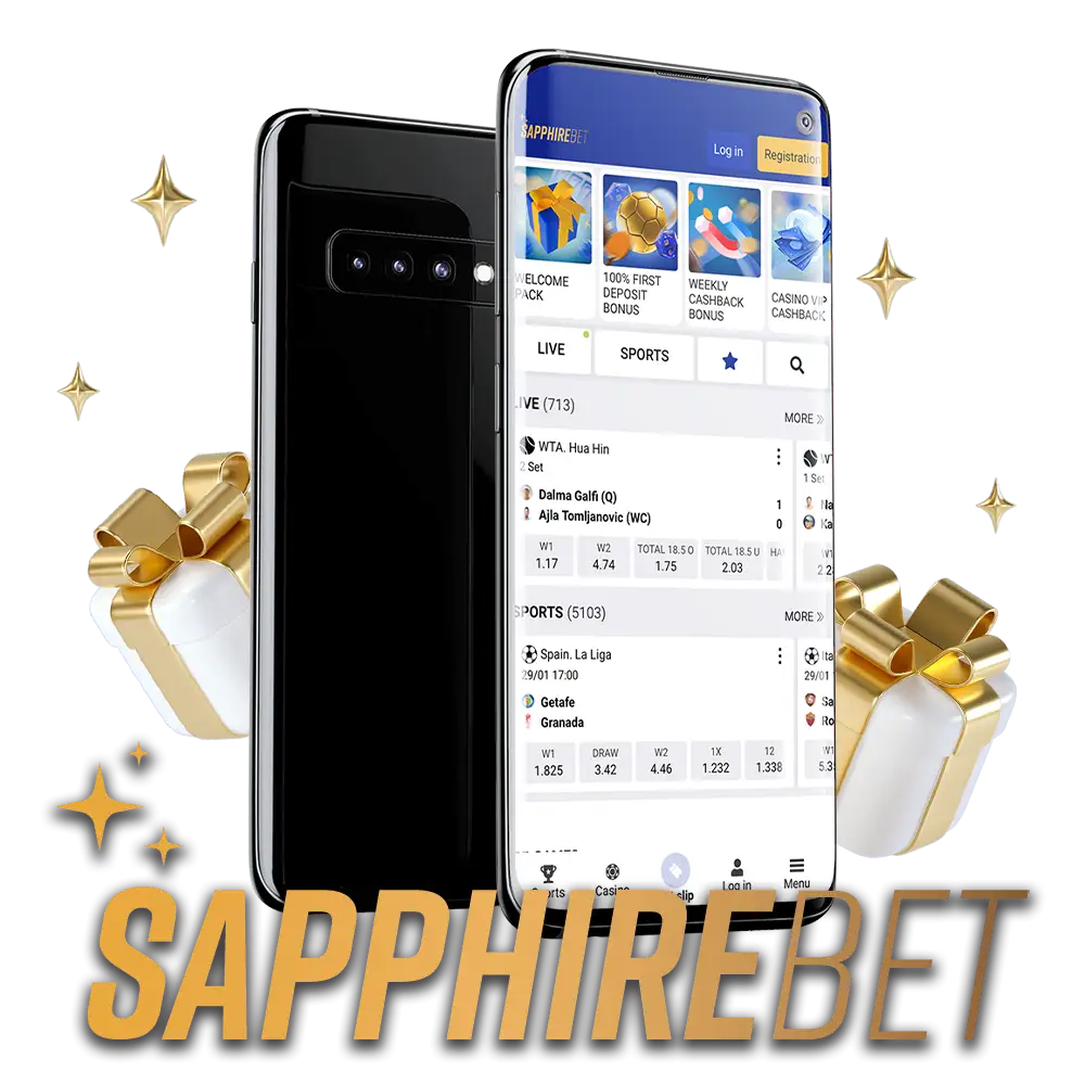Download the SapphireBet mobile app and enjoy sports betting.