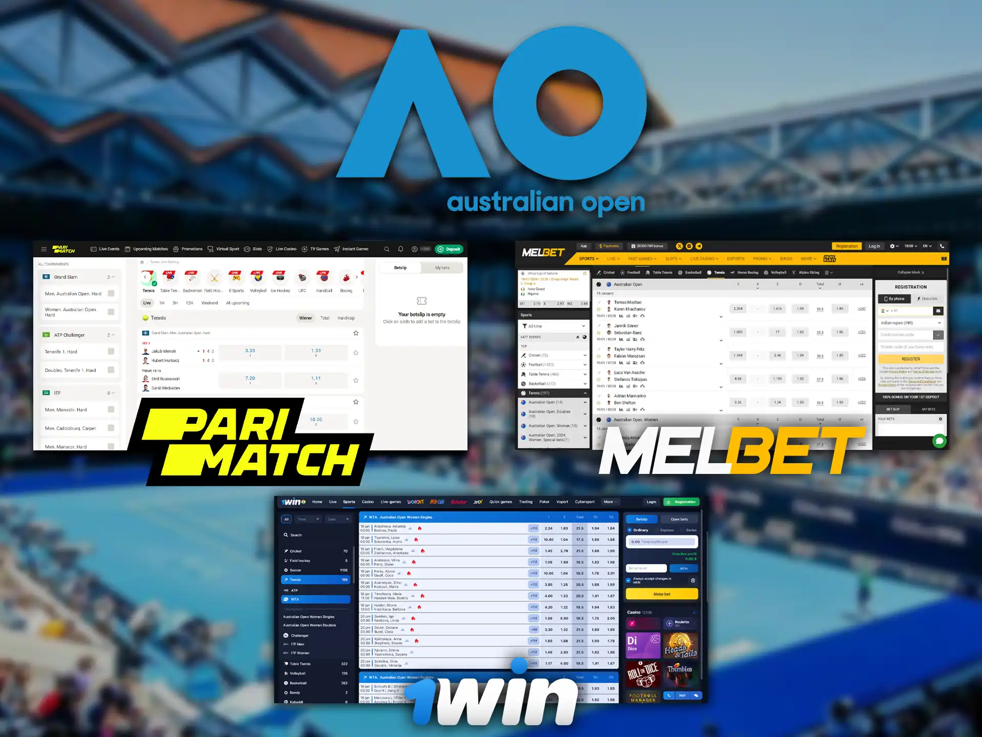 Bookmakers are offering an impressive selection of bets for Australian Open.