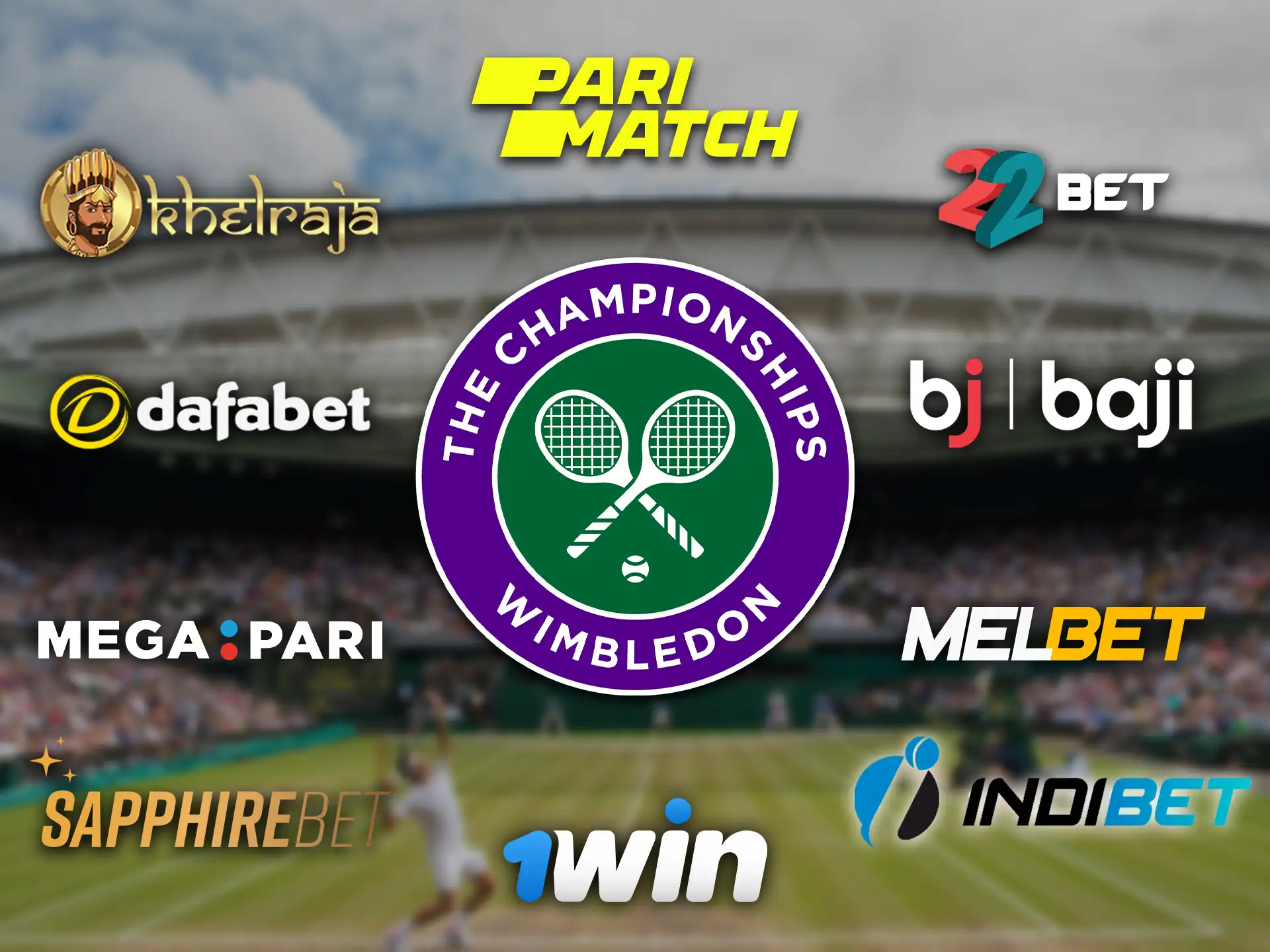 The Wimbledon tournament is present at any bookmaker listed.