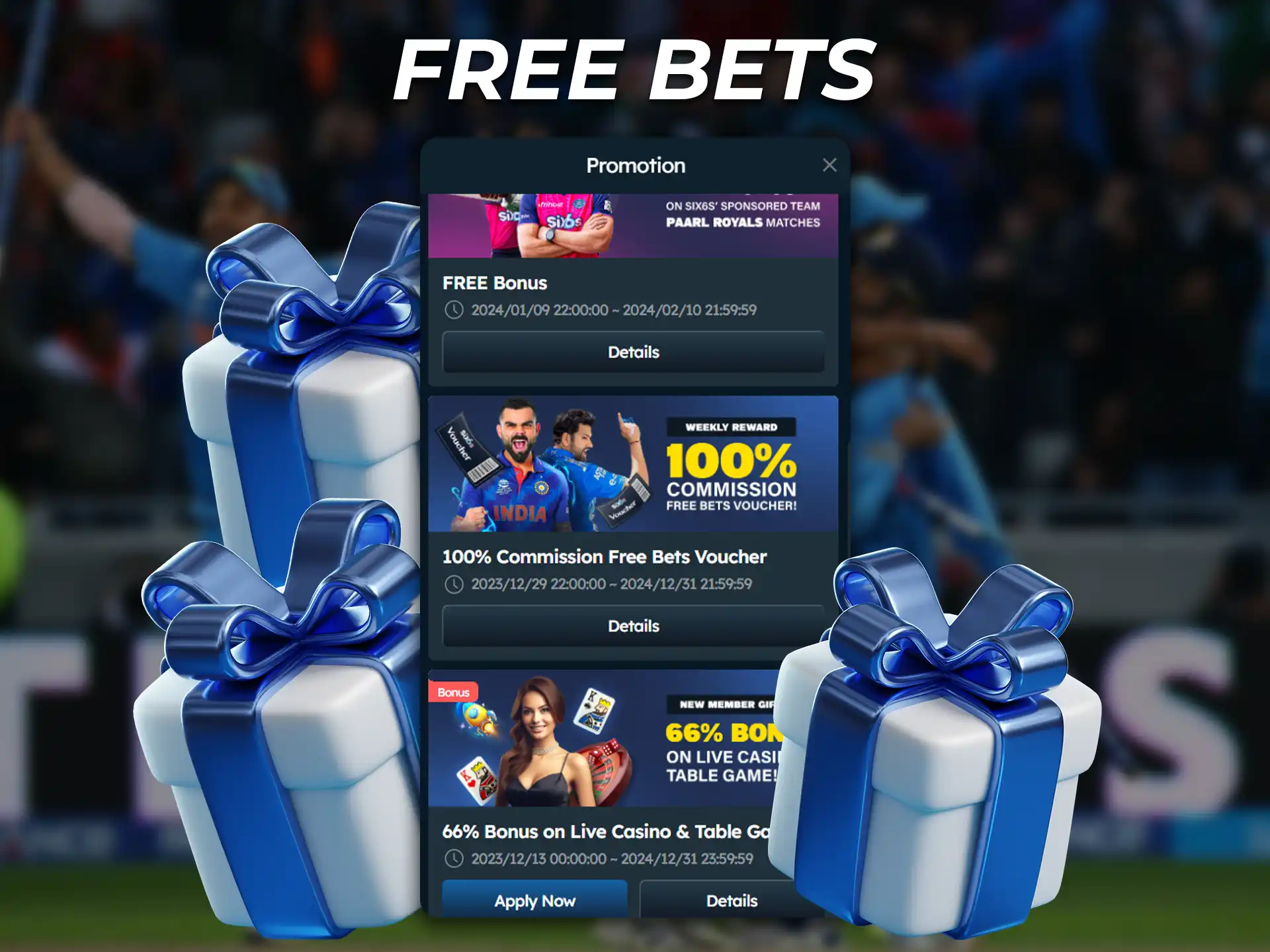 Free bets are a popular type of bonus at new bookmakers.