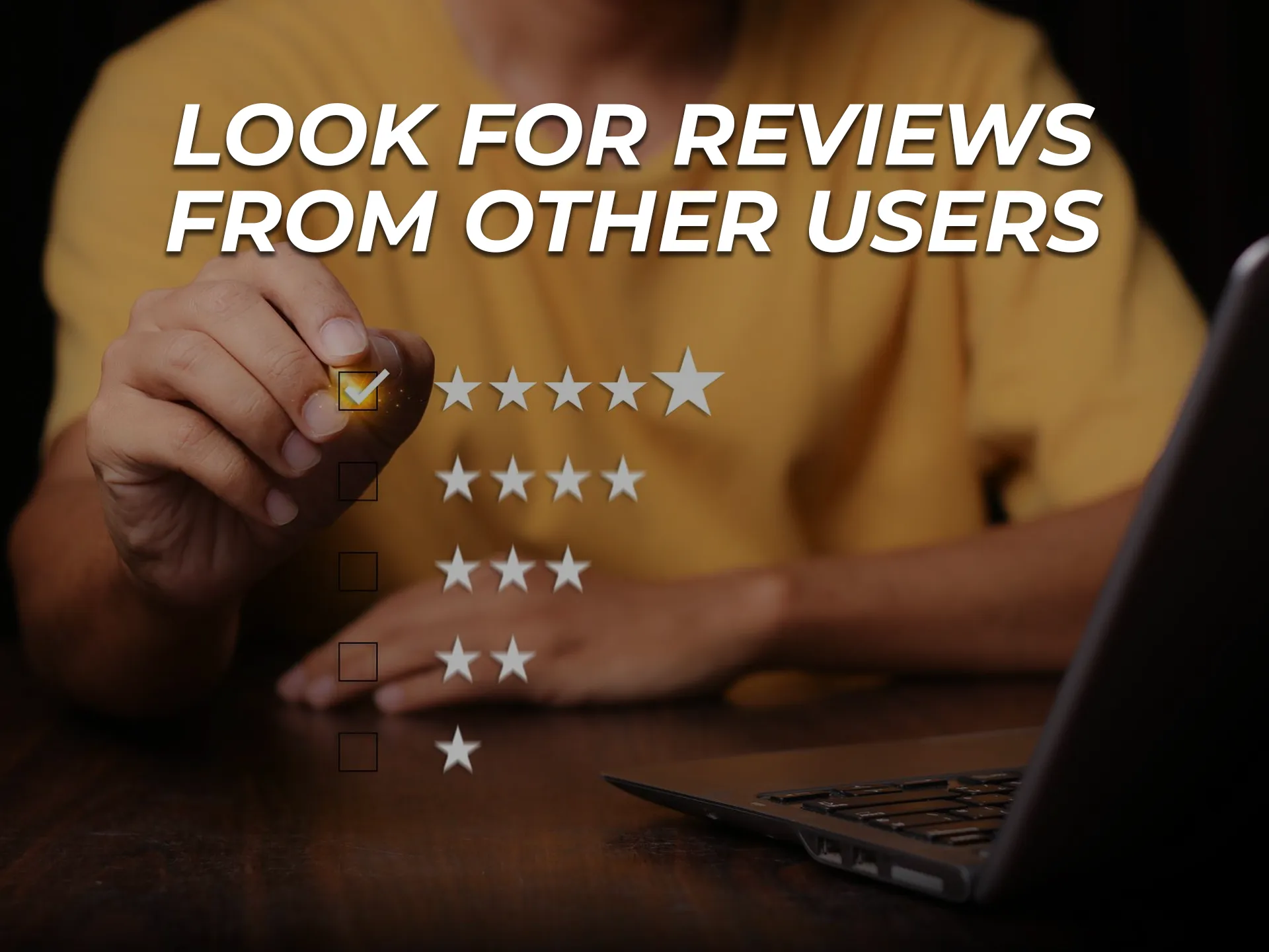 Read reviews from other users to rate new betting sites.