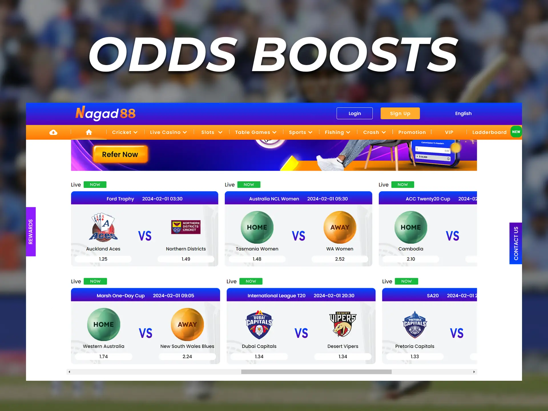 Watch out for odds boosts at bookmakers and take advantage of this offer.