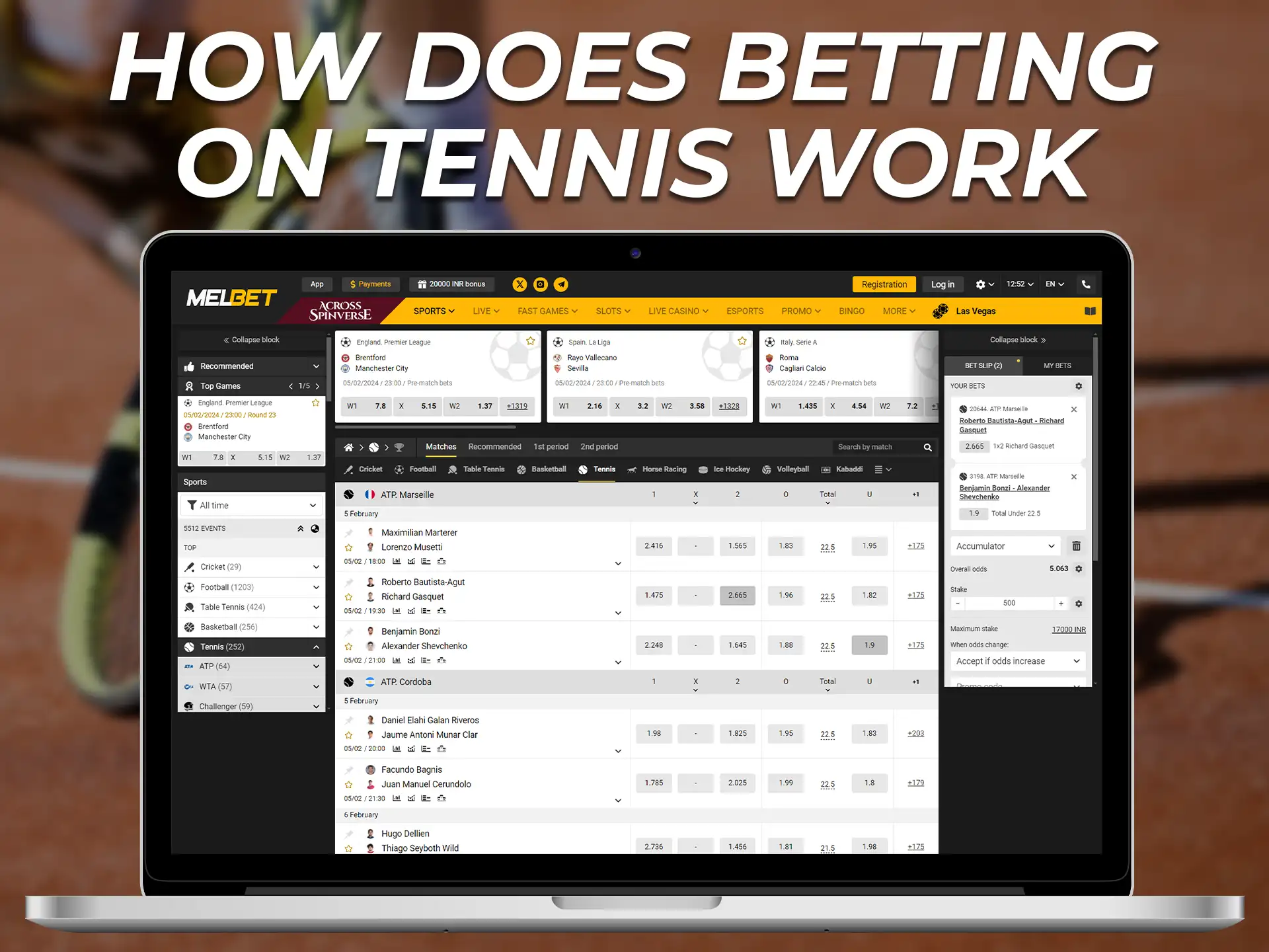 From our review you will learn how tennis betting works.