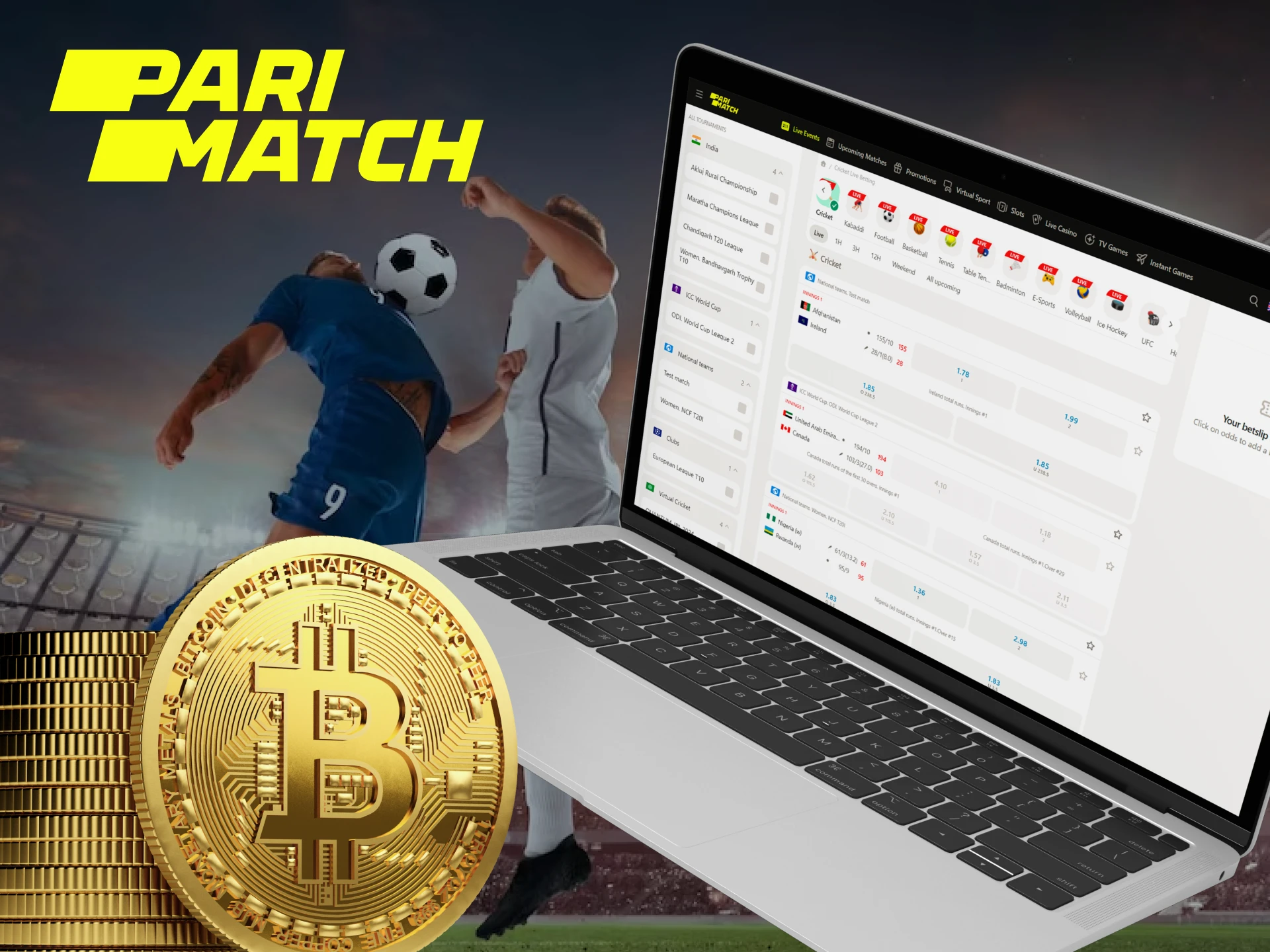 Parimatch is the best bookmaker for betting using cryptocurrency.