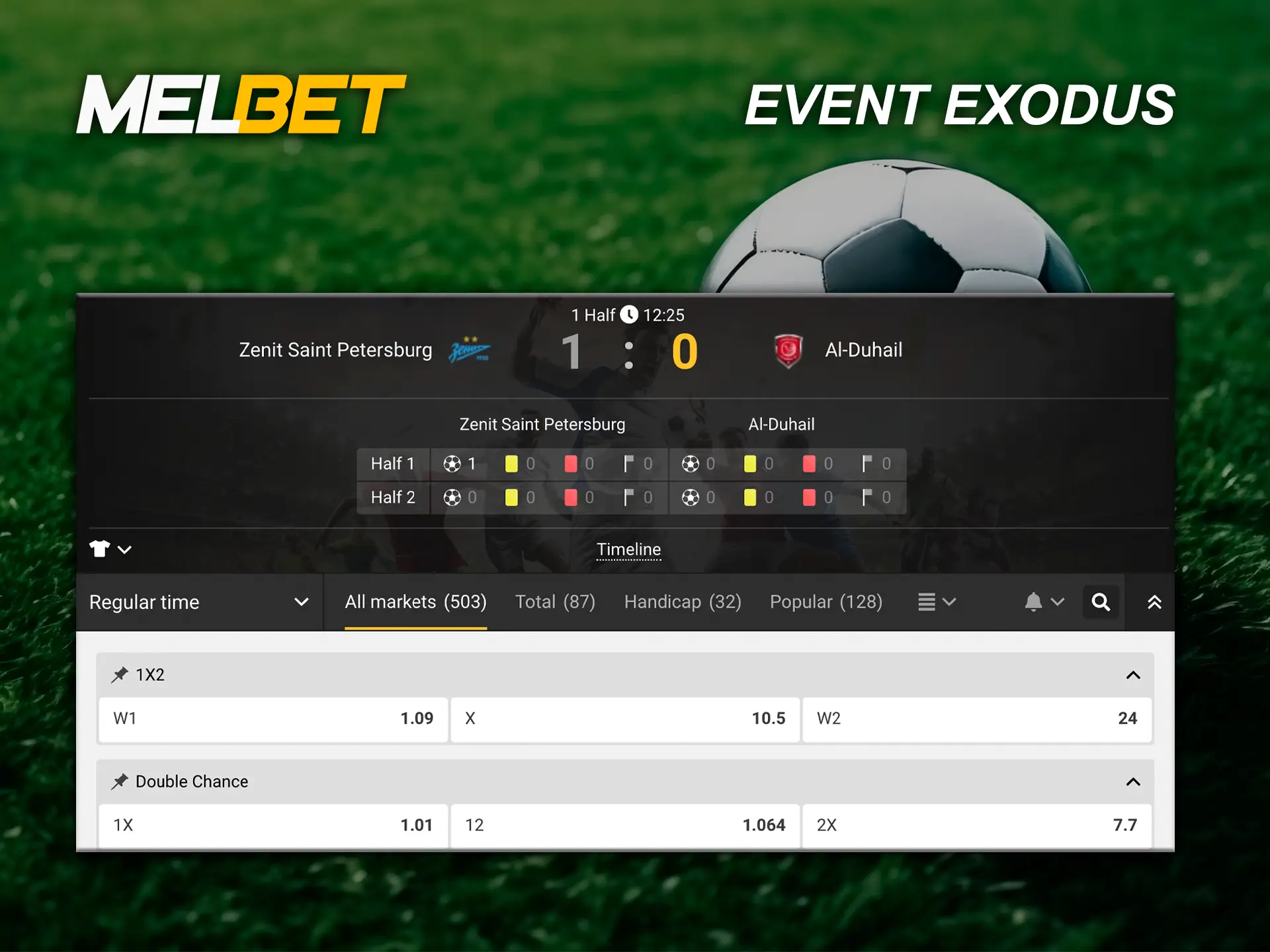 Outcome betting at Melbet is popular among all users as it offers high odds and a chance to win.