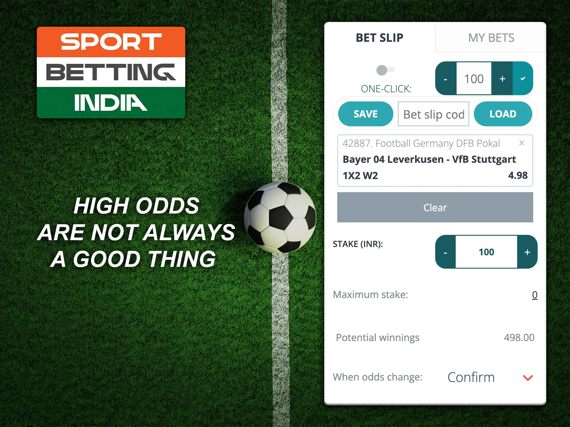 Carefully weigh all factors before betting on a football match and don't rely on high odds.