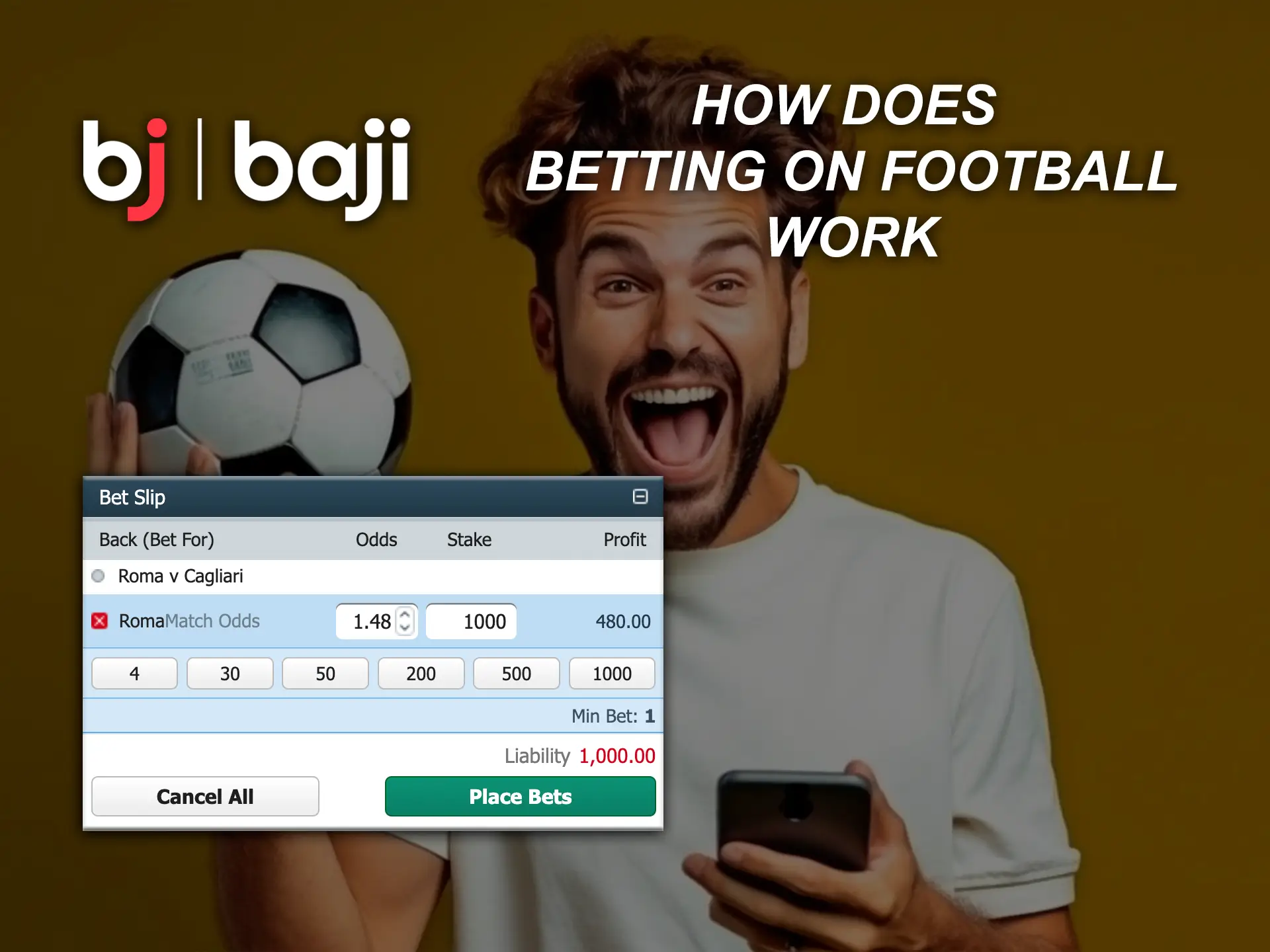 Place your football bets at Baji and make incredible profits.