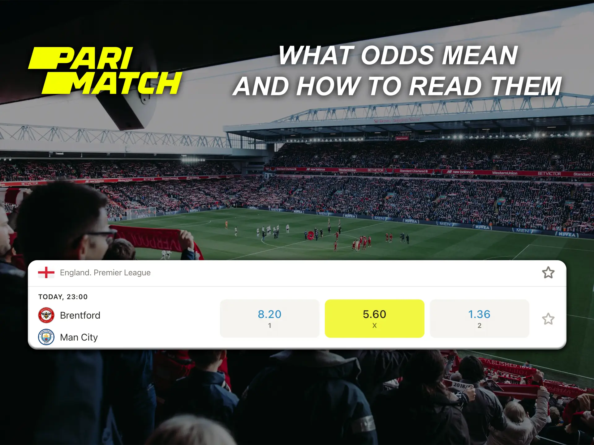 An important part of any bet is the odds, which can be studied on the Parimatch website.
