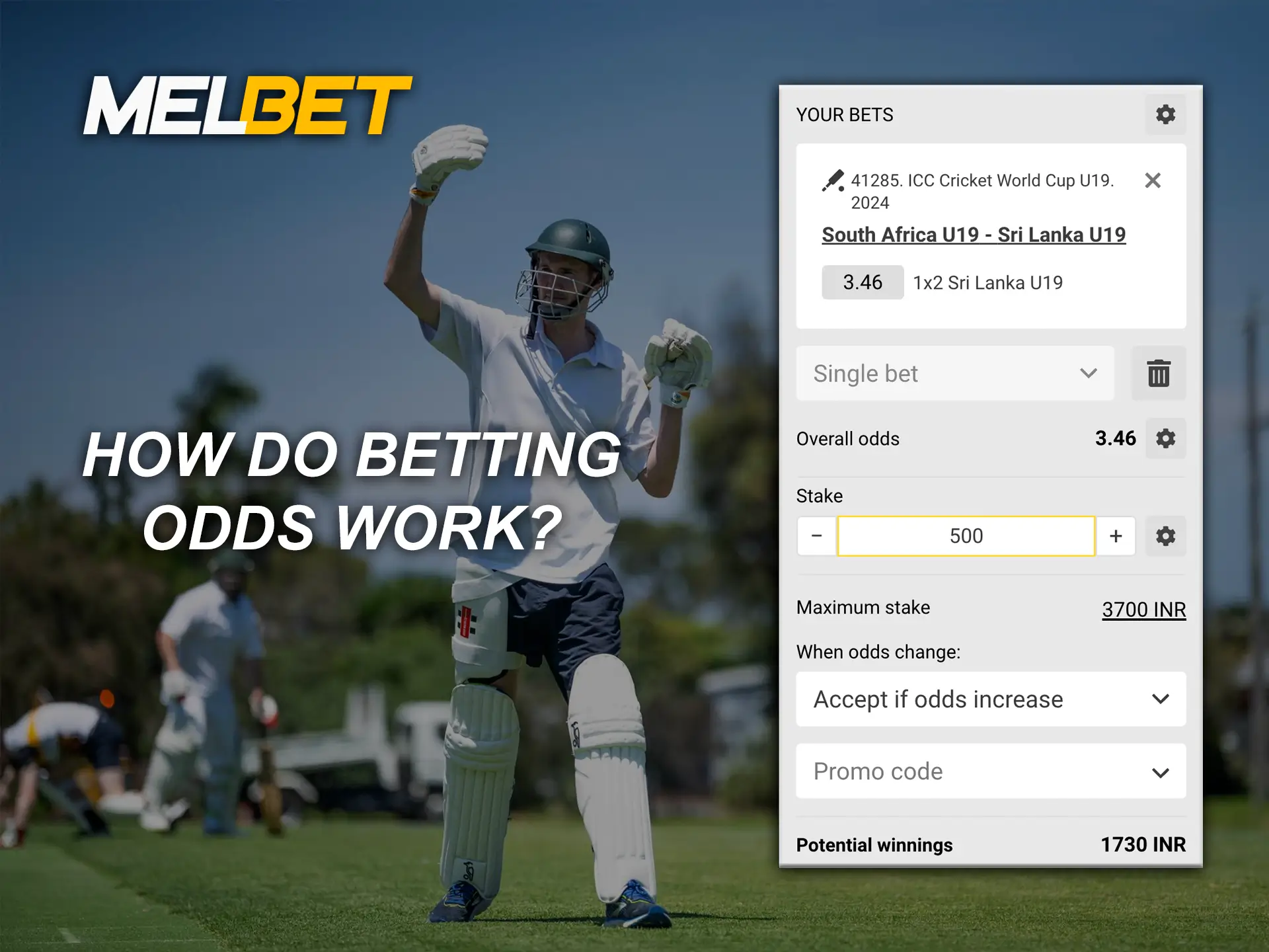 Study the odds presented on the Melbet website and place your bets wisely.
