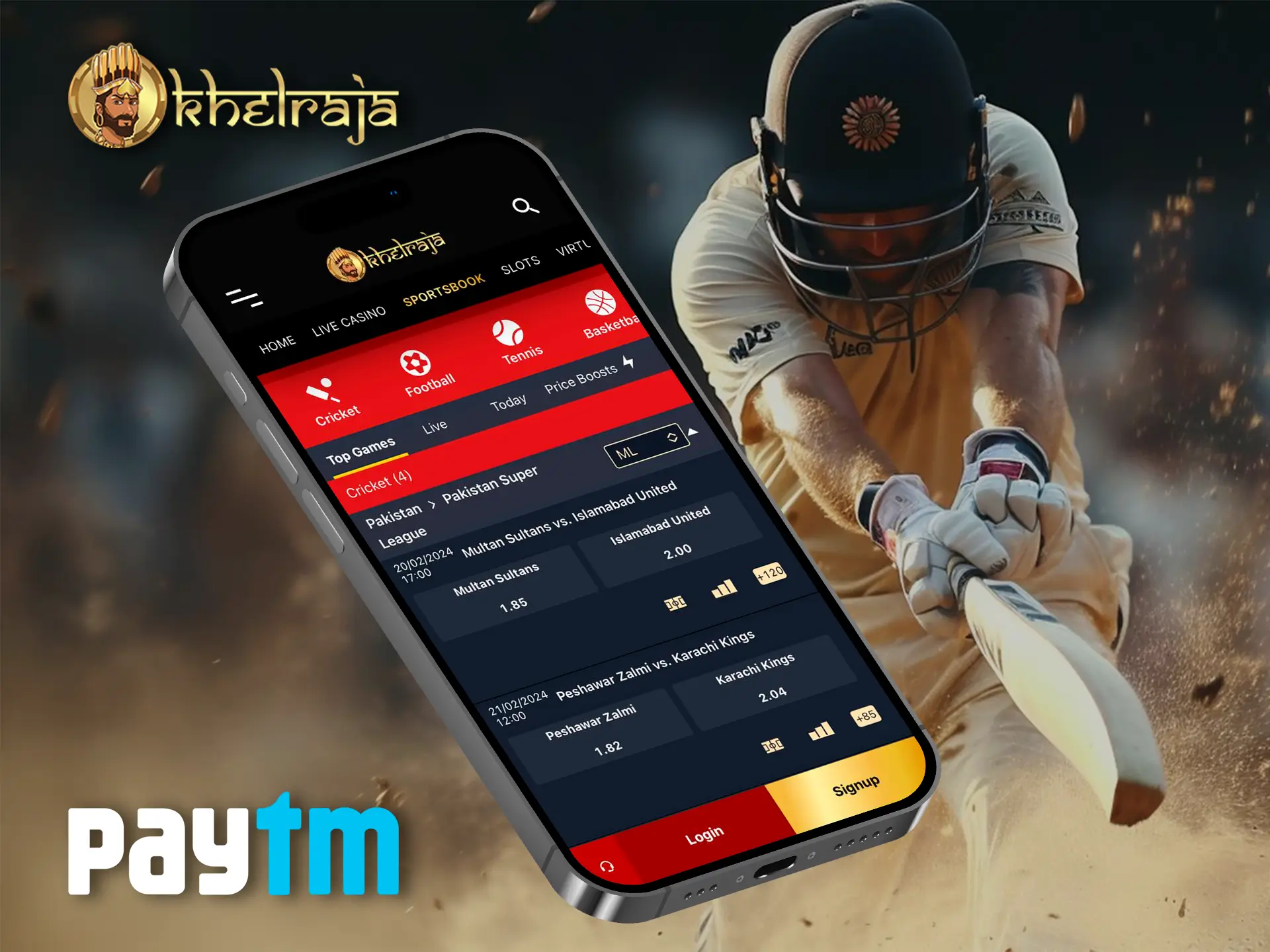 In the Khelraja app, you will always find the sports you want and a convenient way for you to recharge your account personally.
