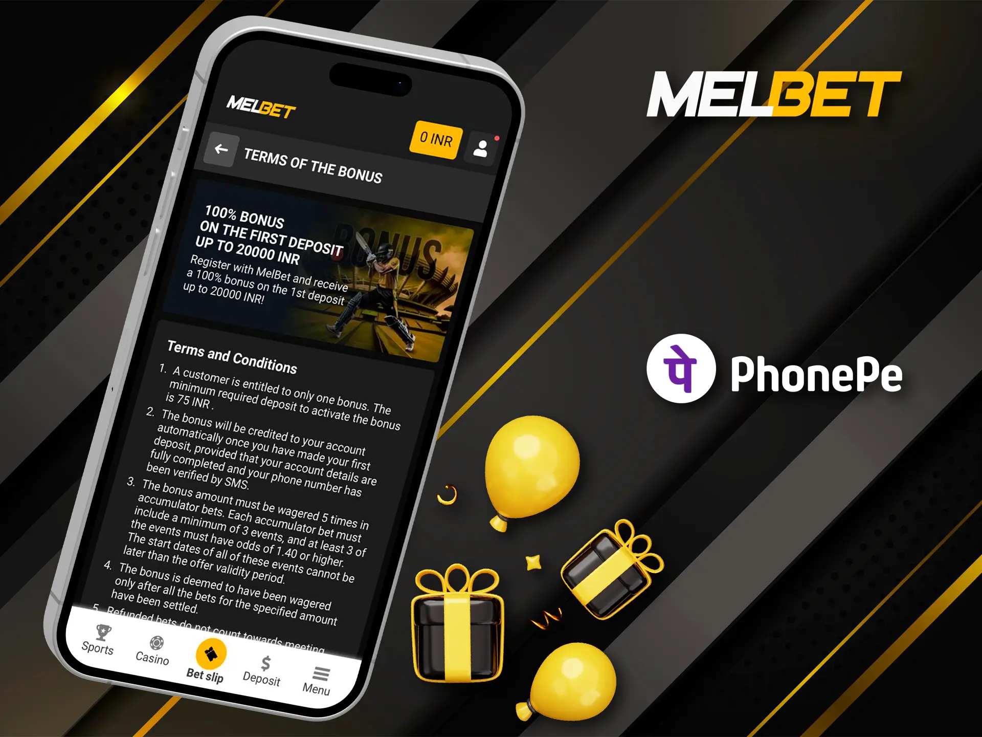 Melbet and their promotions help customers achieve betting success and withdrawals via PhonePe.