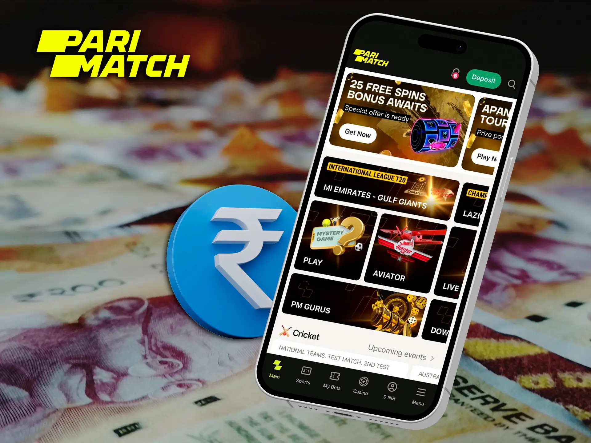 Enjoy fast withdrawals from Parimatch thanks to their user-friendly app.