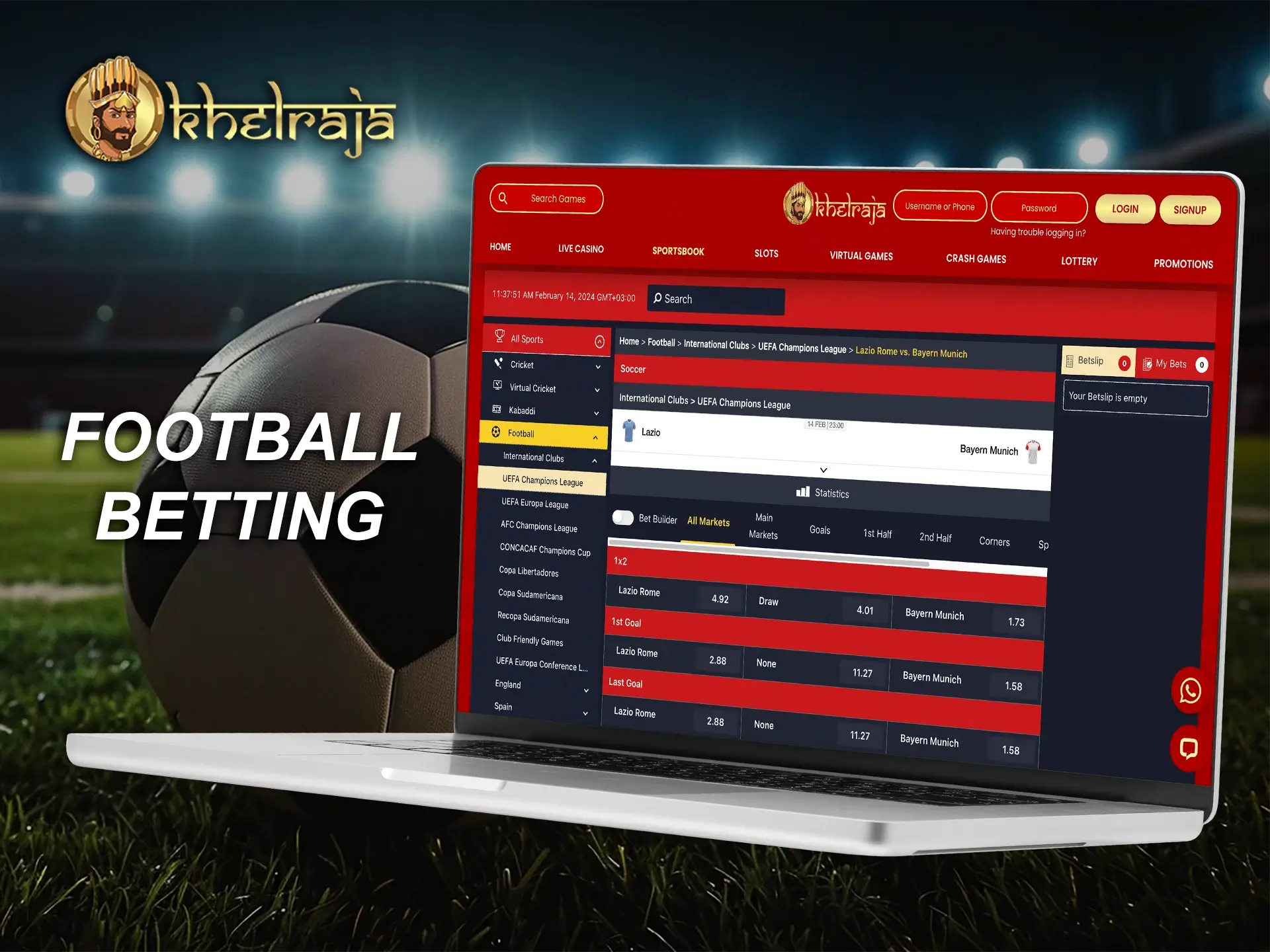 The wide range of football odds at Khelraja makes your betting exciting.