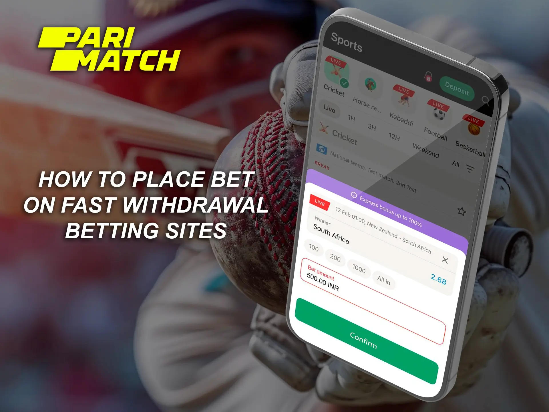 Place your bets with Parimatch, the best casino that has fast payouts to its customers.