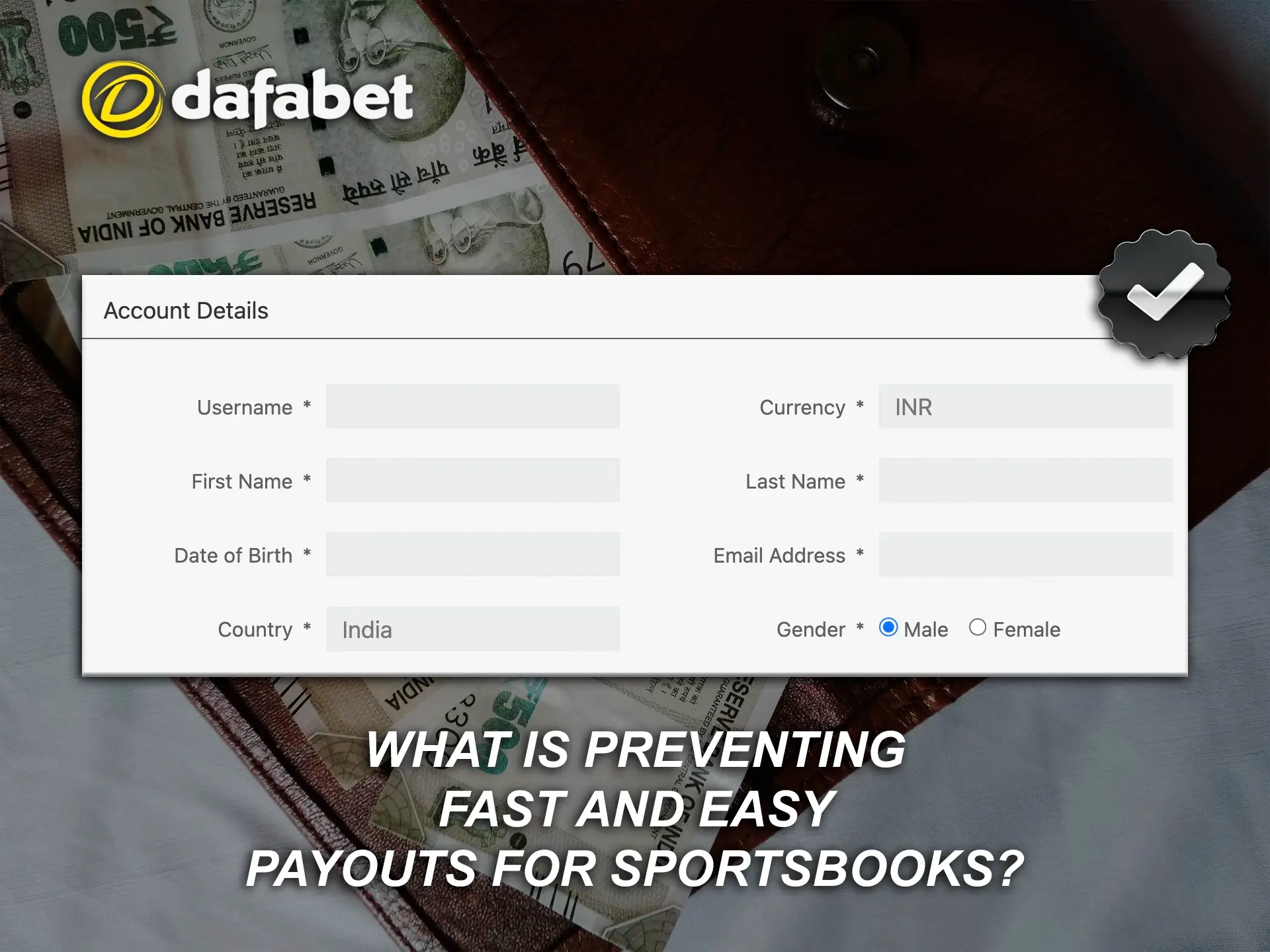 Be sure to fill in your details in your Dafabet Casino profile to get full access to the withdrawal feature.