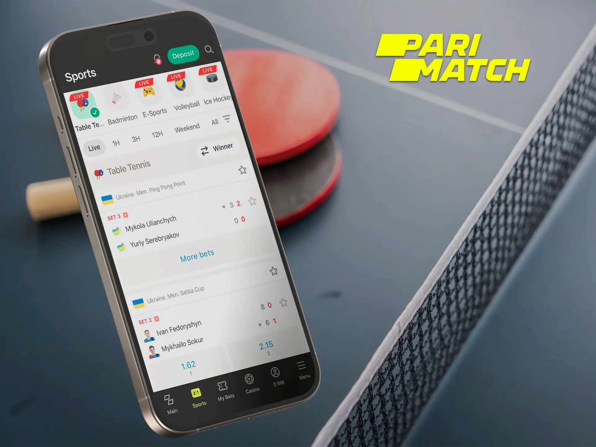 You can always find high odds and attractive betting offers on the Parimatch app.