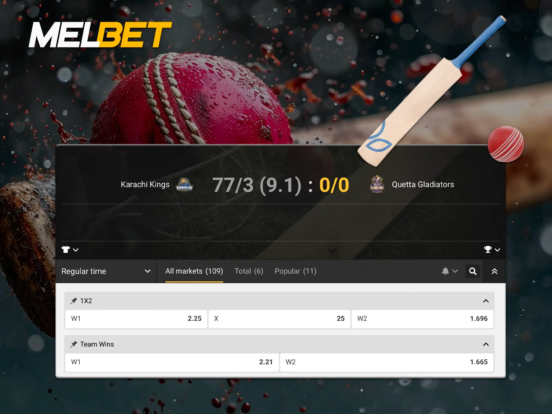 Melbet is a legal casino with high ratings and odds on everyone's favourite cricket.